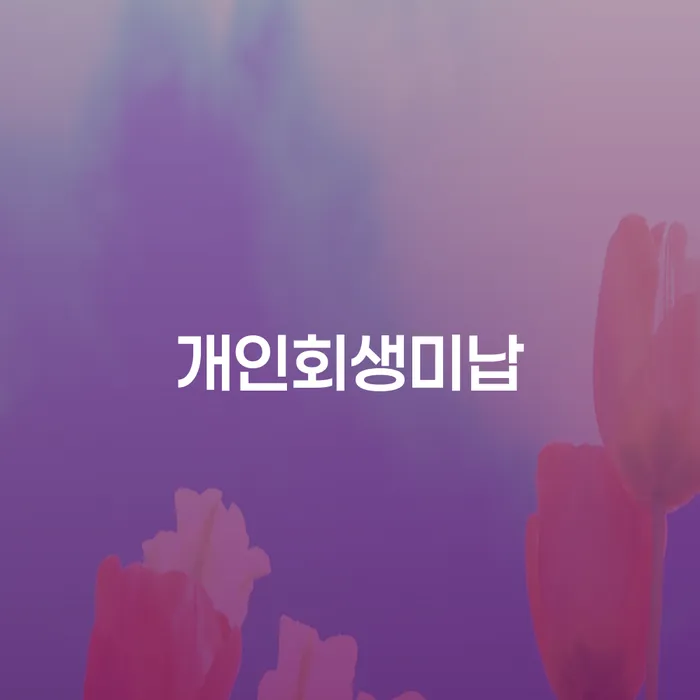 개인회생 변호사 비용 분납 가능하고 개인회생으로 방법 조건확인 하고