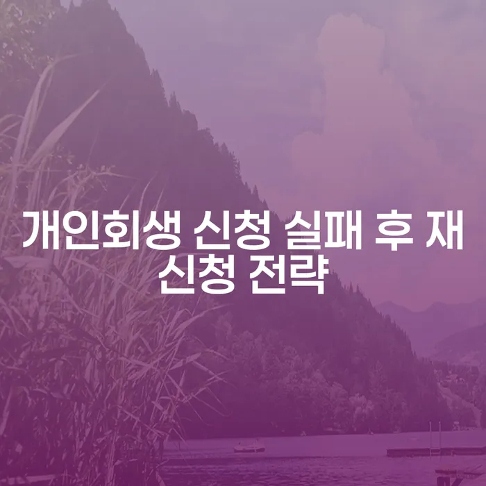 개인회생 신청 실패 후 어떻게 재신청할 수 있을까요?